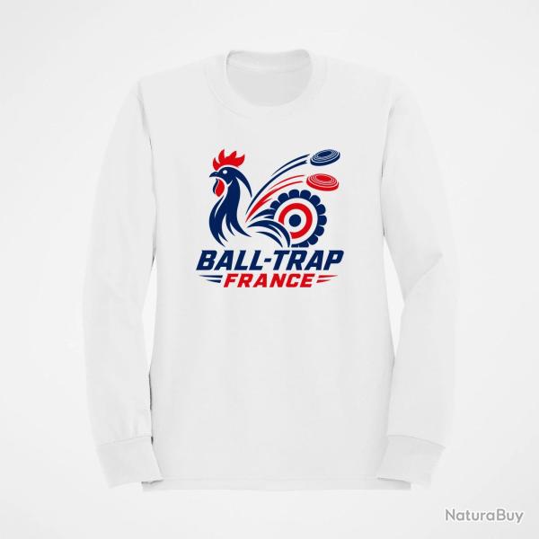 Sweat Ball Trap France Coq Cocarde Tricolore Blanc