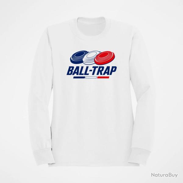 Sweat Ball Trap Fran�ais Plateaux Tricolores Blanc