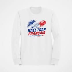 Sweat Ball Trap Fran&ccedil;ais Passion Trap Plateaux Tricolores Blanc