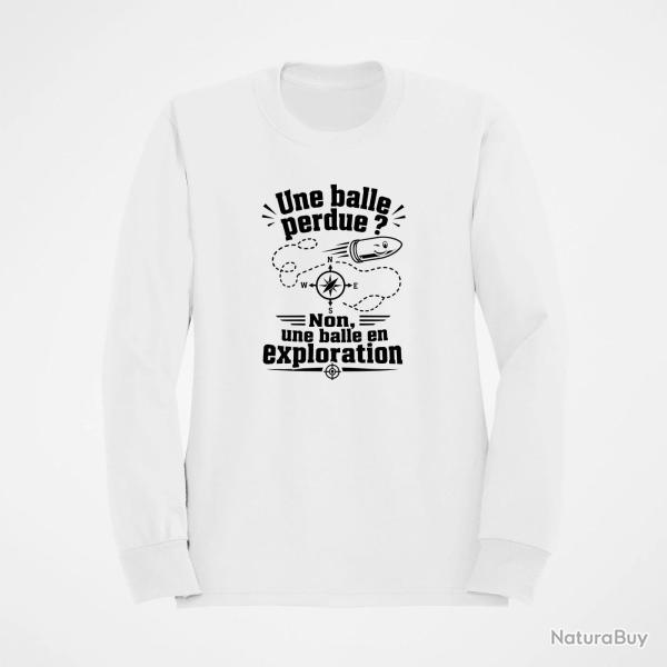 Sweat Tir Sportif Une balle perdue Blanc