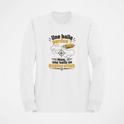 Sweat Tir Sportif Une balle perdue Blanc / Orange
