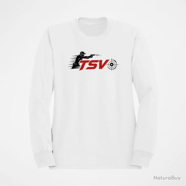 Sweat Tir Sportif TSV Tireur en mouvement Blanc / Orange