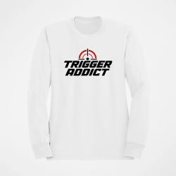 Sweat Tir Sportif Trigger Addict Typographie Blanc / Orange
