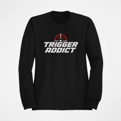 Sweat Tir Sportif Trigger Addict Typographie Noir / Orange