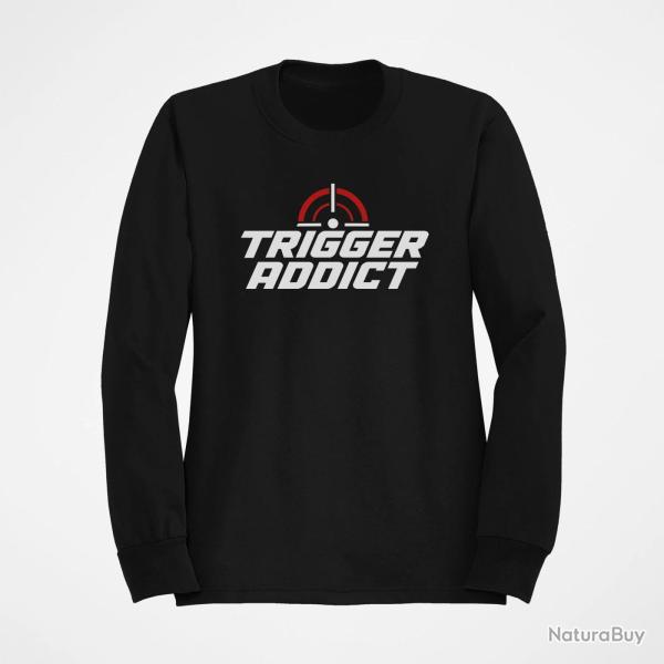 Sweat Tir Sportif Trigger Addict Typographie Noir / Orange