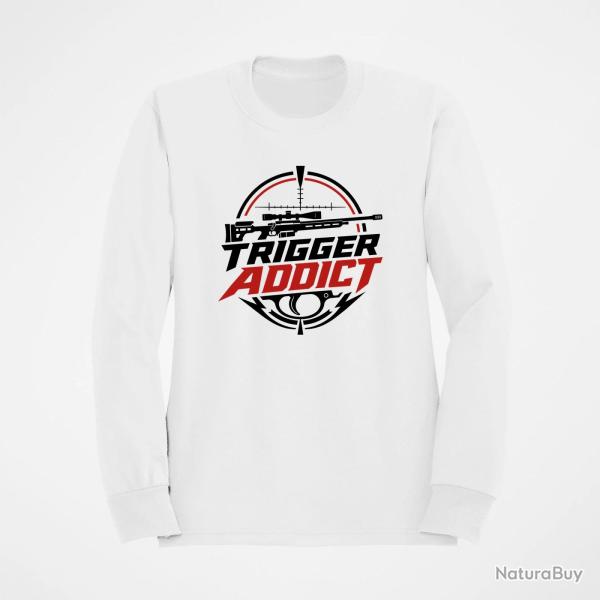 Sweat Tir Sportif Trigger Addict R�ticule Blanc / Orange