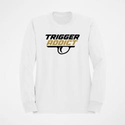 Sweat Tir Sportif Trigger Addict D&eacute;tente typographique Blanc / Orange