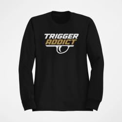 Sweat Tir Sportif Trigger Addict D&eacute;tente typographique Noir / Orange