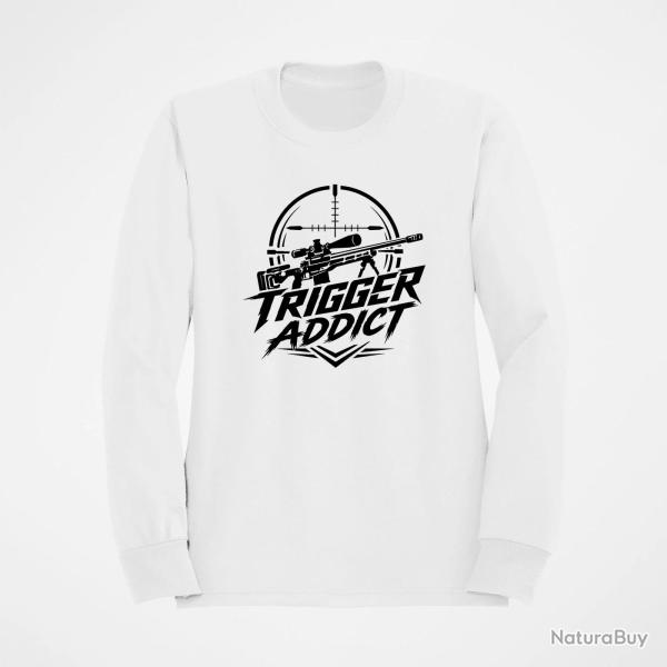 Sweat Tir Sportif Trigger Addict Carabine rouge Blanc
