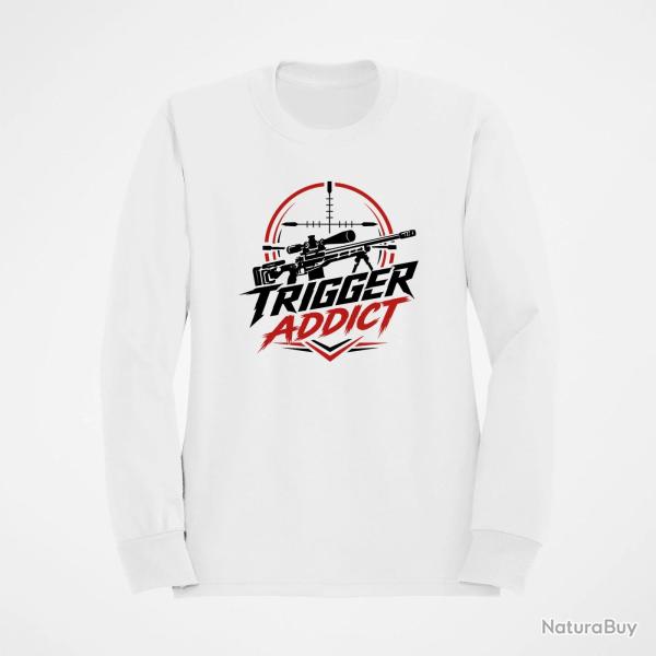 Sweat Tir Sportif Trigger Addict Carabine rouge Blanc / Orange