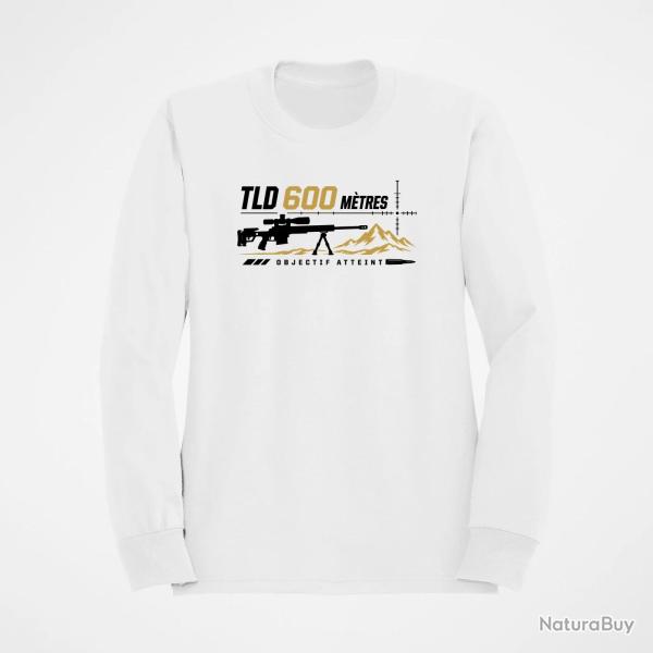 Sweat Tir Sportif TLD 600 m�tres Objectif atteint Blanc / Noir et dor�