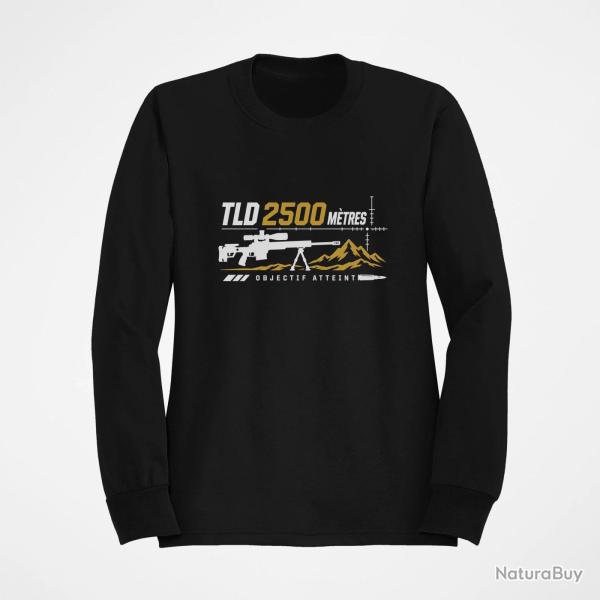 Sweat Tir Sportif TLD 2500 m�tres Objectif atteint Noir / Blanc et dor�