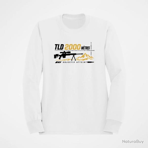 Sweat Tir Sportif TLD 2000 m�tres Objectif atteint Blanc / Noir et dor�