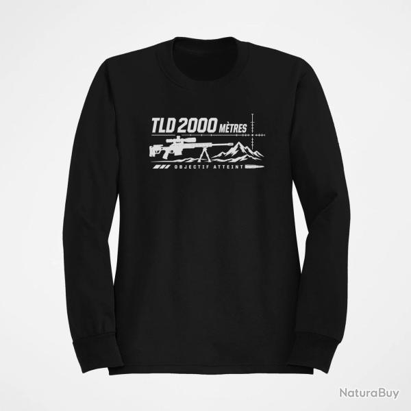 Sweat Tir Sportif TLD 2000 m�tres Objectif atteint Noir