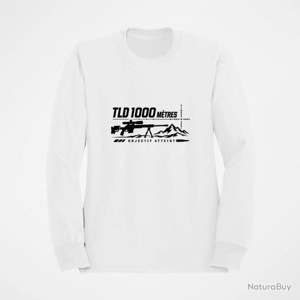 Sweat Tir Sportif TLD 1000 m�tres Objectif atteint Blanc