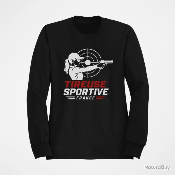 Sweat Tir Sportif Tireuse sportive France Pistolet Noir