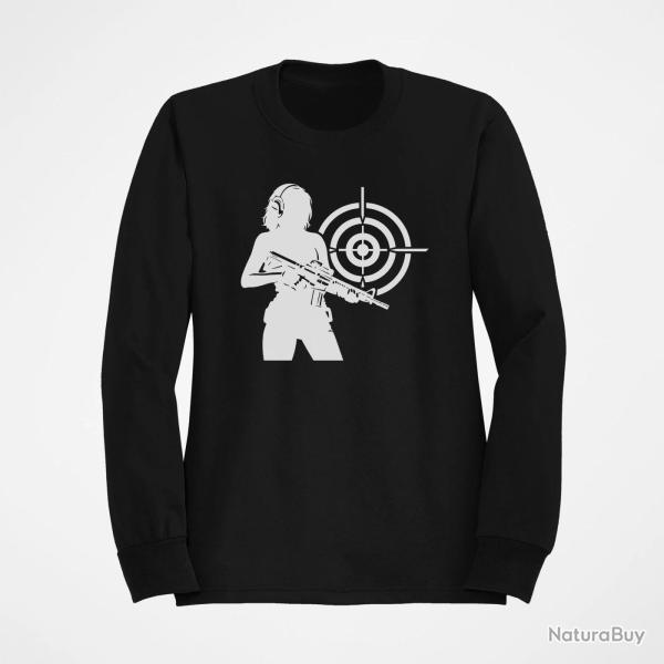 Sweat Tir Sportif Tireuse Cible Noir