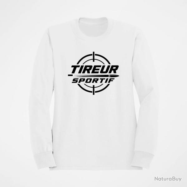 Sweat Tir Sportif Tireur sportif Typographie Blanc