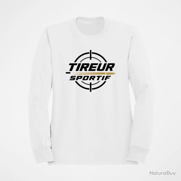 Sweat Tir Sportif Tireur sportif Typographie Blanc / Orange