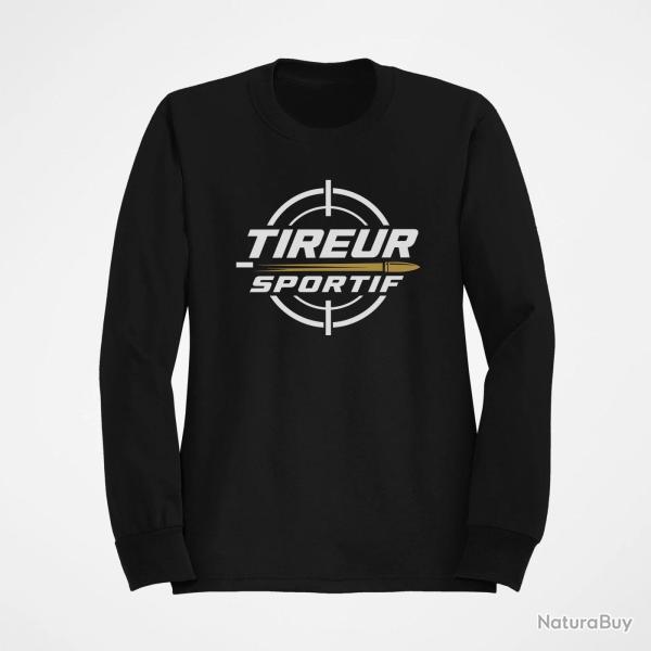 Sweat Tir Sportif Tireur sportif Typographie Noir / Orange