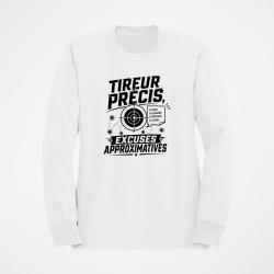 Sweat Tir Sportif Tireur pr&eacute;cis, excuses approximatives Blanc