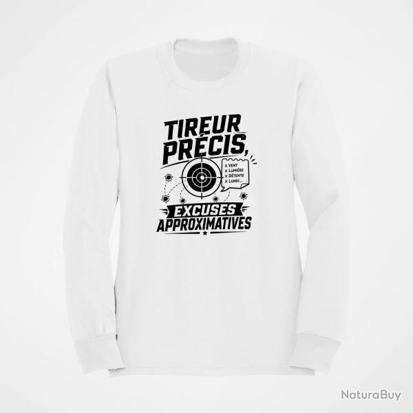 Sweat Tir Sportif Tireur pr�cis, excuses approximatives Blanc