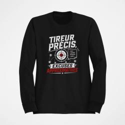 Sweat Tir Sportif Tireur pr&eacute;cis, excuses approximatives Noir