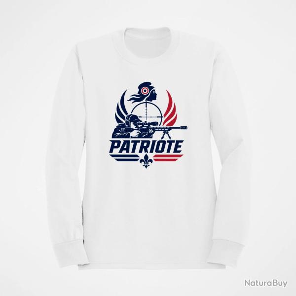 Sweat Tir Sportif Tireur patriote Coq Blanc / Orange