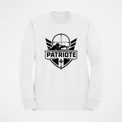Sweat Tir Sportif Tireur patriote Blason Blanc
