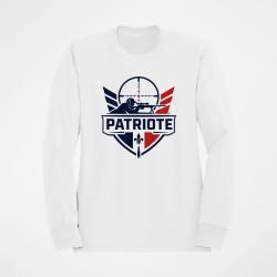 Sweat Tir Sportif Tireur patriote Blason Blanc / Orange