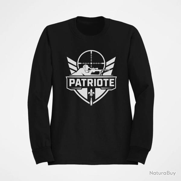 Sweat Tir Sportif Tireur patriote Blason Noir