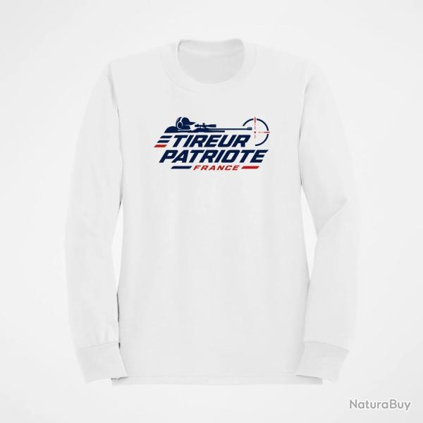 Sweat Tir Sportif Tireur patriote Blanc / Orange