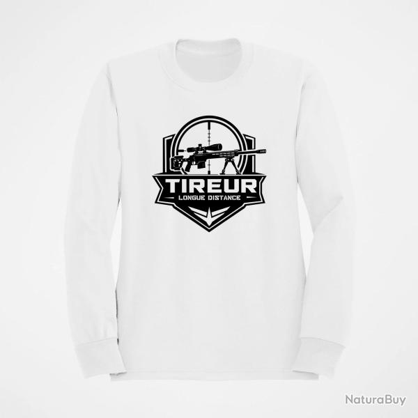 Sweat Tir Sportif Tireur longue distance R�ticule Blanc