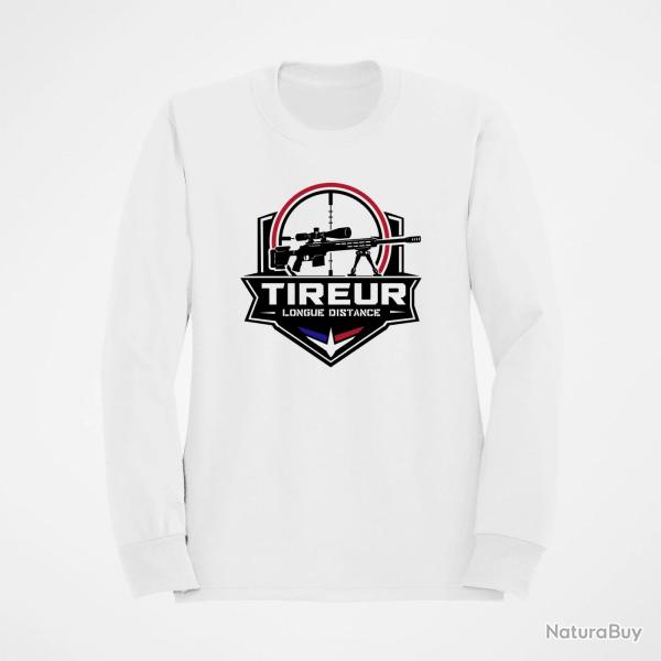 Sweat Tir Sportif Tireur longue distance R�ticule Blanc / Orange