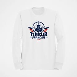 Sweat Tir Sportif Tireur fran&ccedil;ais Blanc / Orange