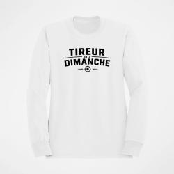 Sweat Tir Sportif Tireur du dimanche Typographie cible Blanc