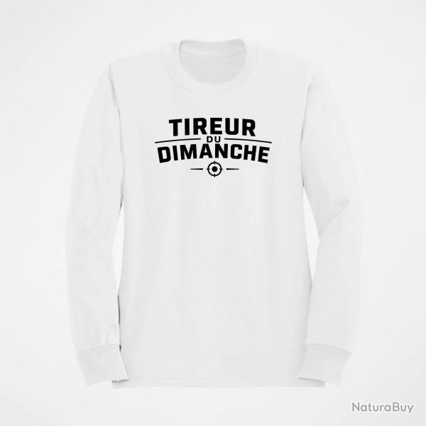 Sweat Tir Sportif Tireur du dimanche Typographie cible Blanc