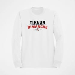 Sweat Tir Sportif Tireur du dimanche Typographie cible Blanc / Orange