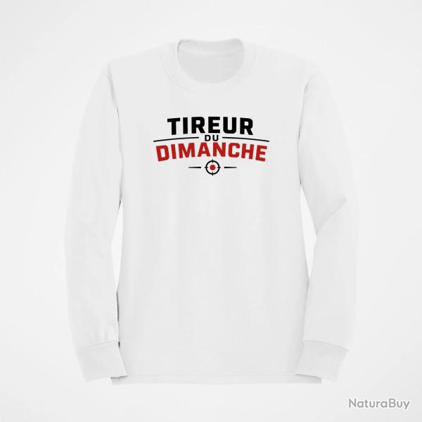 Sweat Tir Sportif Tireur du dimanche Typographie cible Blanc / Orange