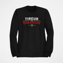 Sweat Tir Sportif Tireur du dimanche Typographie cible Noir / Orange