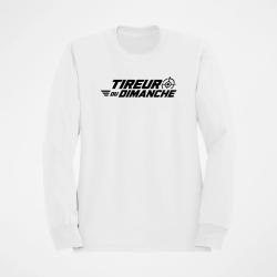 Sweat Tir Sportif Tireur du dimanche Lettrage dynamique Blanc