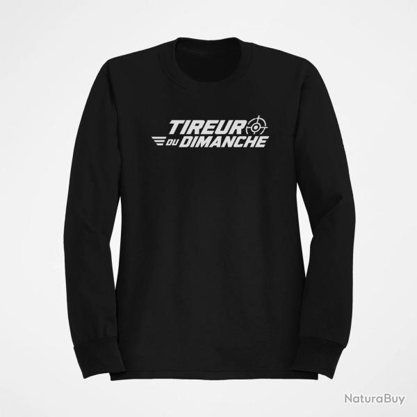 Sweat Tir Sportif Tireur du dimanche Lettrage dynamique Noir