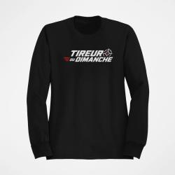 Sweat Tir Sportif Tireur du dimanche Lettrage dynamique Noir / Orange