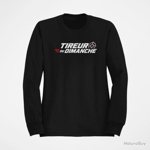 Sweat Tir Sportif Tireur du dimanche Lettrage dynamique Noir / Orange