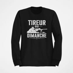 Sweat Tir Sportif Tireur du dimanche Carabine Noir