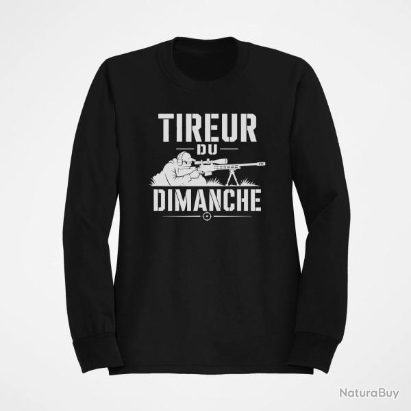 Sweat Tir Sportif Tireur du dimanche Carabine Noir