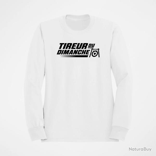 Sweat Tir Sportif Tireur du dimanche Bipied Blanc