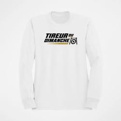 Sweat Tir Sportif Tireur du dimanche Bipied Blanc / Orange