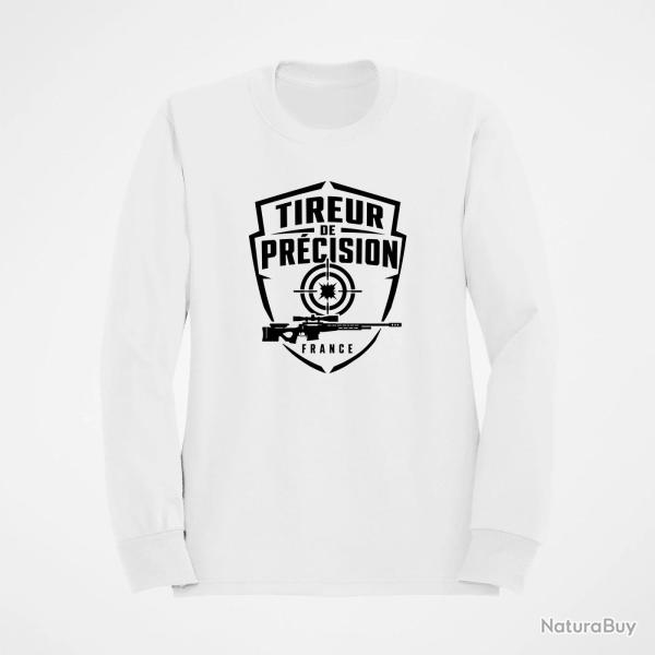 Sweat Tir Sportif Tireur de pr�cision patriote Blanc