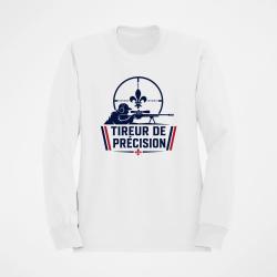 Sweat Tir Sportif Tireur de pr&eacute;cision Blanc / Orange